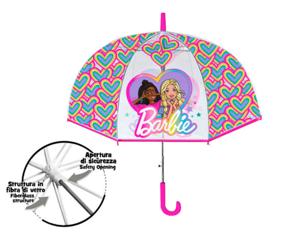 OMBRELLO CUPOLA TRASPARENTE 42/8 BARBIE